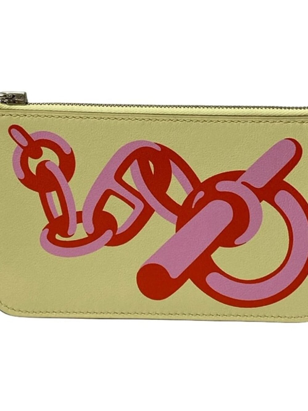 HERMES Zip Ango, Chêne d'Ancre JOHN MILTON Capucine Pink Veau Swift K